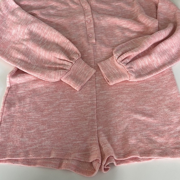 Lovers + Friends Revolve Julien Long Sleeve Shorts Romper Rose Pink Small - Picture 7 of 10